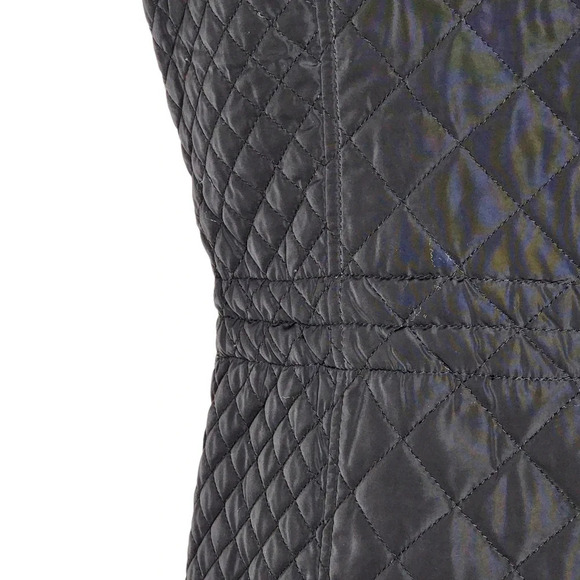 Adrienne Vittadini Womens Quilted Puffer Faux Fur Trimmed Vest Size Medium Black - Picture 11 of 16